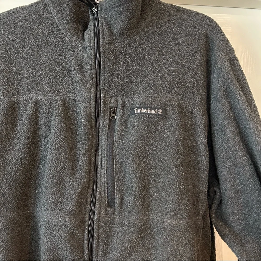 M Timberland Gray Zip Up Fleece - Picture 2 of 6